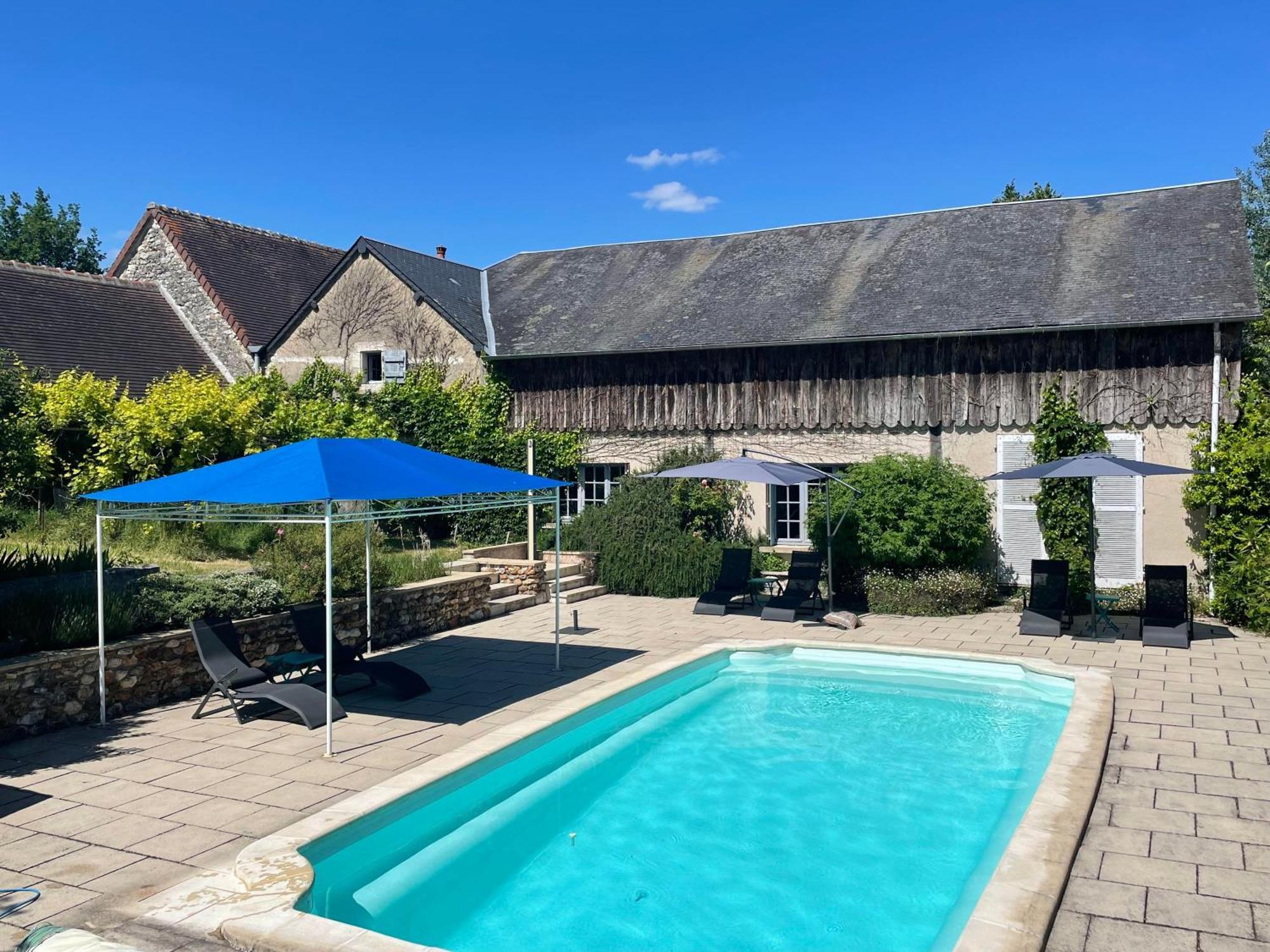 Bossay-sur-Claise Les Bertaulieres Bed & Breakfast エクステリア 写真